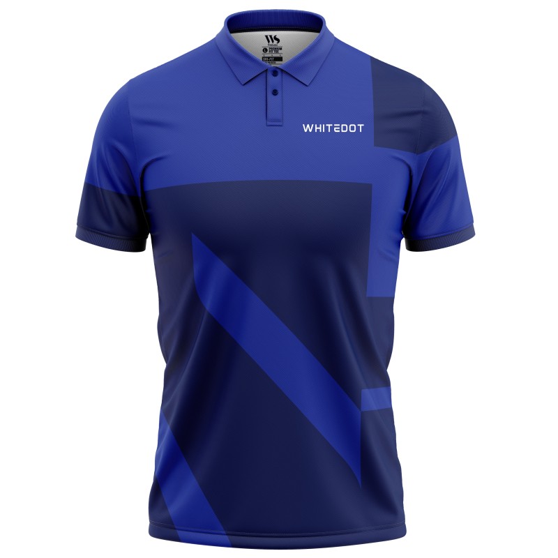 Whitedot Blue Sprit Polo T-Shirt Whitedot Blue Sprit Polo T-Shirt